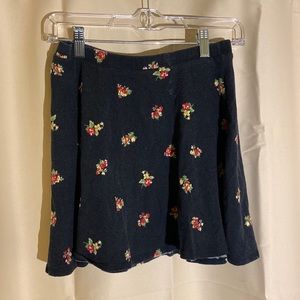 Forever 21 Black Floral Skirt